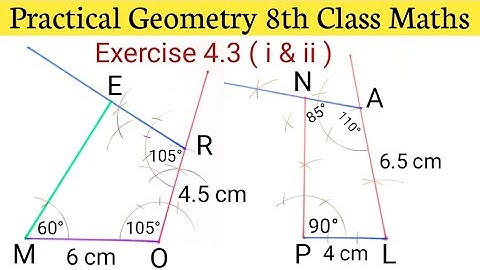 Practical Geometry 8th class Maths Exercise 4.3 [Q.1 (i,ii)] | Practical Geometry Class 8