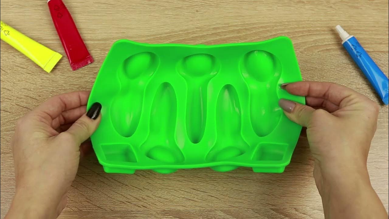 форма силиконовая зеленые ложки - YouTube