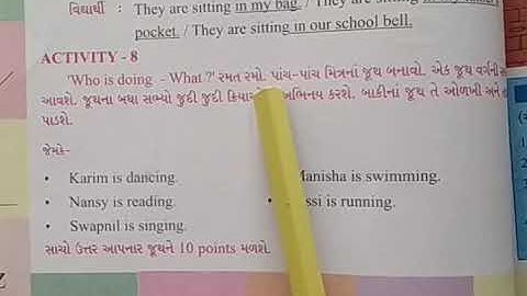 Std  4, English Unit 5, Here We Are Dancing, Activity 4,5,6,7,8 & 9