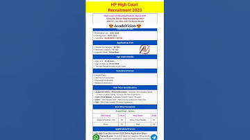 HP High Court Recruitment 2025 #shorts #highcourt #himachalpradesh
