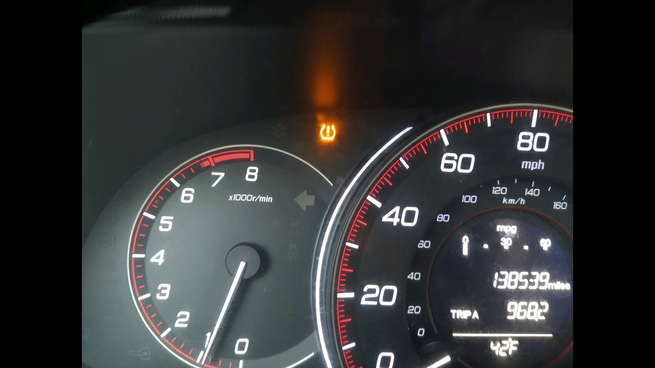 How to reset tpms light in a 2013 to 2016 Honda Accord YouTube