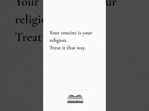 Your Routine is Your Religion — Build Discipline That Sticks