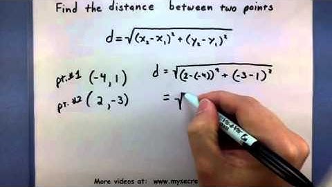 Pre-Calculus - Using the Distance Formula