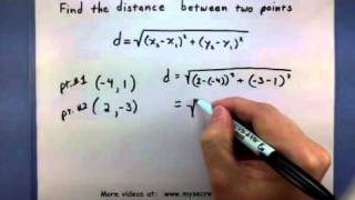 Pre-Calculus - Using the Distance Formula