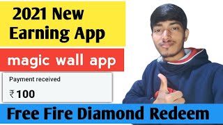 New Earning App | Get Free diamonds in free fire | Magic wall se paise kaise kamaye. #shorts screenshot 4