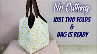 DIY Create a Stylish Bag Without Any Cutting | Very Easy To Sew | Project For Beginners