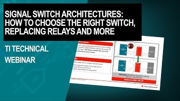 Signal switch architectures: How to choose the right switch, replacing relays and more