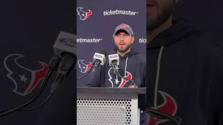 Texans OL Blake Fisher checks in as an eligible WR, so I asked OC Nick Caley, “Can he catch?”