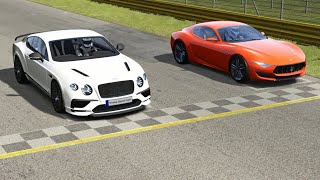 Bentley Contiental Supersports vs Maserati Alfieri at Monza Full Course