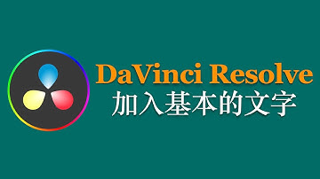 DaVinci達芬奇教學#加入文字