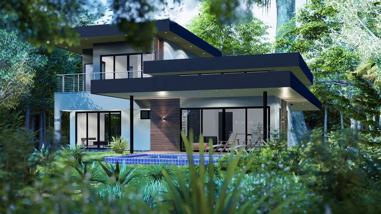 Image showcasing 1.25 ACRES - 1 - 3 Bedroom Modern Eco-Friendly Homes With Pool In Gated ...