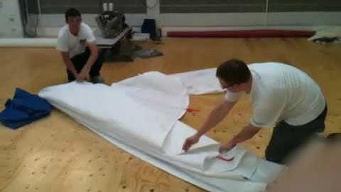 Ullman Sails UK - Flaking a Main sail.