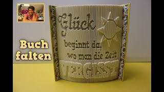 *Motiv 41* book folding, Buch falten, einfache Schneidetechnik auf 2 Ebenen, Schritt für Schritt