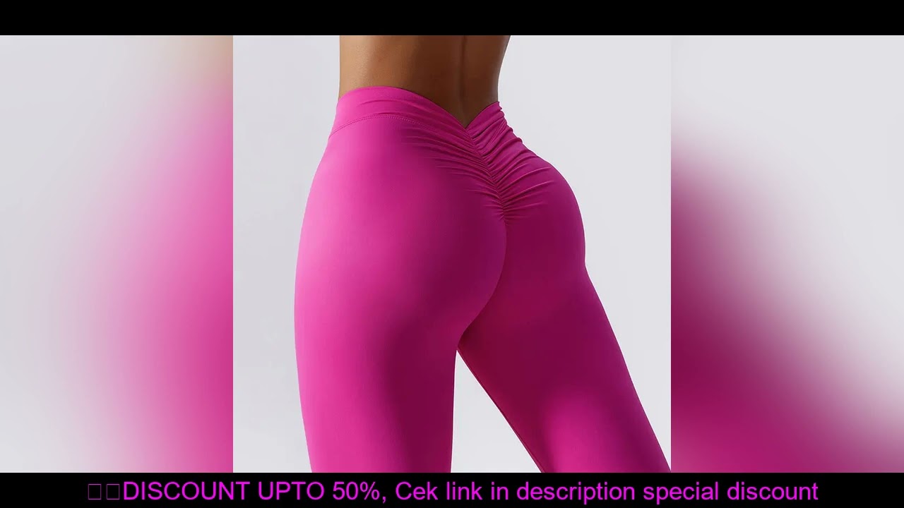 High Waist Yoga Leggings Women's Fitness Lifting Hip Leggings Push Up Fitness Sports Peach Leggings