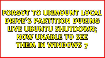 Forgot to unmount local drive