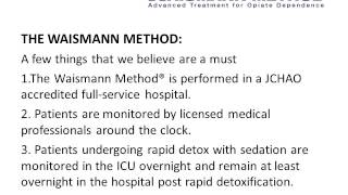Rapid Detox Center California (WAISMANN METHOD) Opiate Addiction Treatment