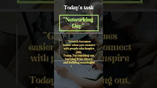 Today's challenge: Networking Day 🤝#FromDreamingToDoing