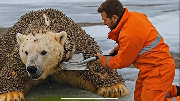 Heartwarming rescue! SRT rescues polar bear trapped by mysterious barnacles! 🥹