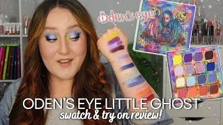 ODENS EYE LITTLE GHOST EYESHADOW PALETTE SWATCH & TRY ON REVIEW! Makeup Mystery Box First Impression
