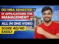OU MBA SEM-1 IT Applications | Score 40/40 Easily in One Video 🔥 @santhoshbachuwar2987
