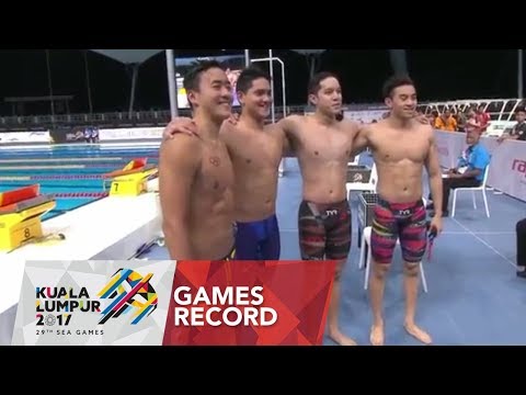 Swimming Men's 4 x 100m freestyle relay | Games Record | 29th SEA Games 2017