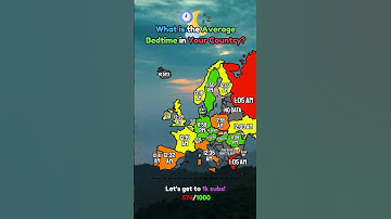When is the Average Bedtime in Your Country? #shorts #geography #mapping