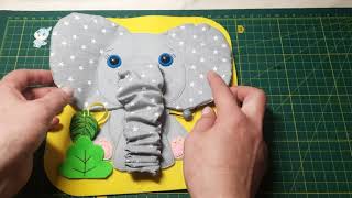 Quiet book | page "Elephant" made of felt | tutorial / Livro | Página "Elefante" de feltro