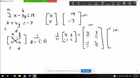 Solving Linear Systems Using Inverse Matrix