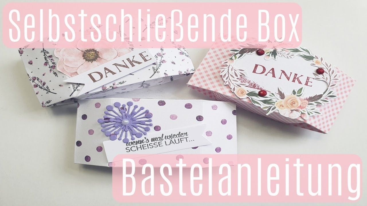 Goodie Verpackung ✿ Selbstschließende Box ✿ Basteln mit Papier ✿ Bastelanleitung