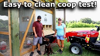 Easy to clean DIY chicken coop test! Success! #825