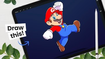 How To Draw Mario • Intermediate • How To Create Cartoon Characters