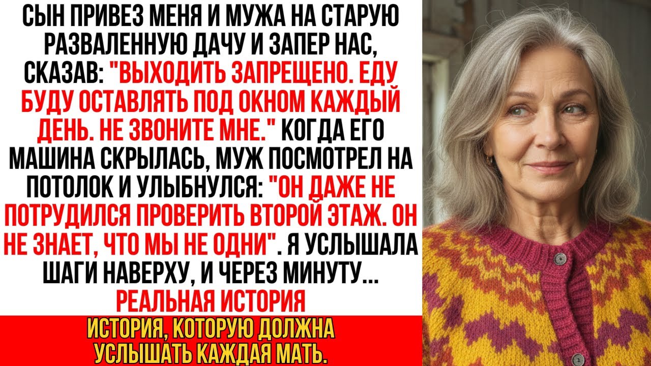 Сын запер нас на даче, желая избавиться. Но муж посмотрел на потолок и прошептал 