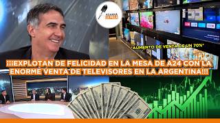 ESTALLAN DE FELICIDAD EN A24 CON LA ENORME VENTA DE TELEVISORES EN TODO EL PAÍS: "AUMENTO DE 70%"