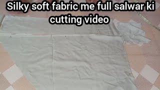 Silky soft fabric me full salwar ki cutting video #stitching #salwarcutting #viralvideo  screenshot 2
