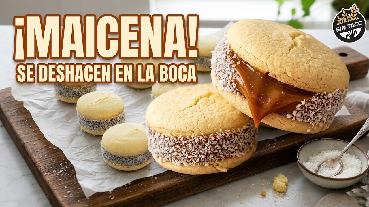 ALFAJORES SIN GLUTEN que se DESHACEN en la BOCA 🤍 | Con almidón de maíz