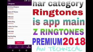 Z RINGTONES PREMIUM 2018 app android phone. .AW TECHNICAL screenshot 1