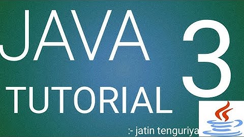 Java programming English tutorial 3 | data type , variables & literals in java