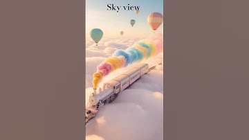 🚆 AI Train Flying in the Sky 🌌 | Unreal Scene | 4K Short Video #Shorts