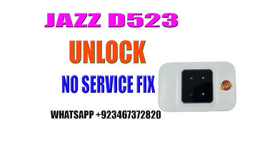 How to Unlock Jazz D523 4G Device | Jazz D523 All Network Unlock |  Jazz D523