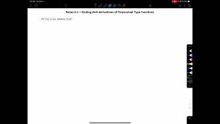 AP Calculus AB Notes 6.1 Integrating Power Rule, 1/x, sin(x), and cos(x) (1 of 2)