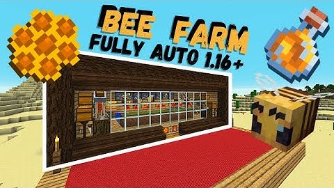 Minecraft Auto BEE FARM Tutorial | Honey + Honeycomb Farm, 1.15 / 1.16+