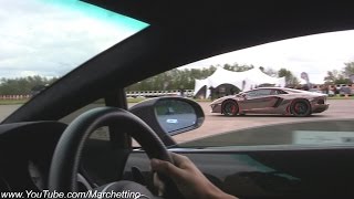 Lamborghini Superleggera Vs Lamborghini Aventador 185Mph Drag Race Onboard