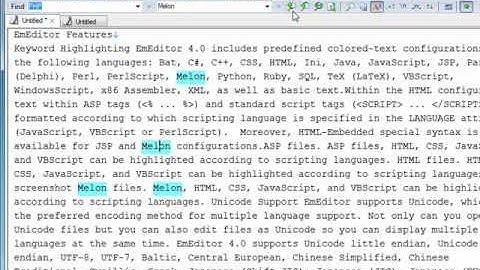 EmEditor v11 Feature - Find Toolbar