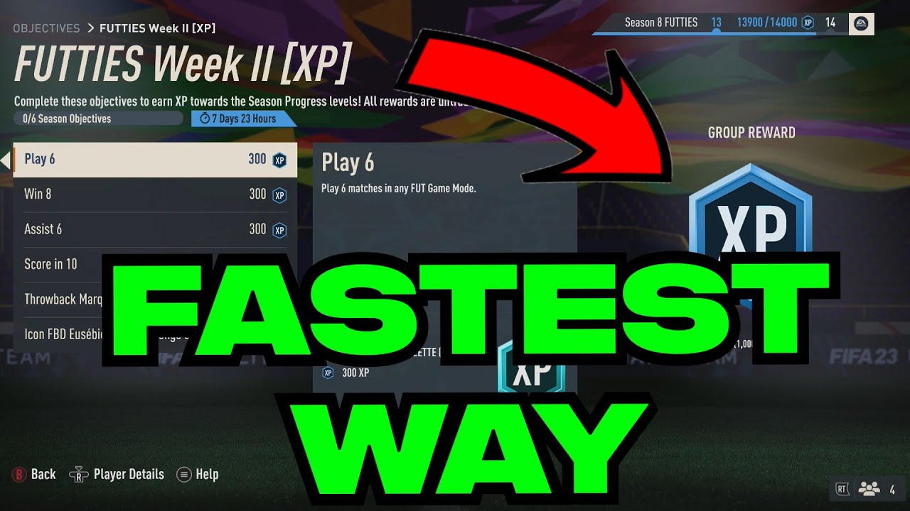 FASTEST WAY TO COMPLETE FUTTIES WEEK 2 XP OBJECTIVE FIFA 23 - YouTube