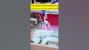our-axis high-speed CNC drilling machine, stainless steel aviation nut oblique drilling #machine