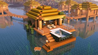 How to build an Overwater Bungalow in Minecraft | Easy Tutorial