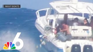 Shocking video shows boaters dumping trash into ocean in Florida by NBC 6 South Florida 3,935 views 8 days ago 21 seconds