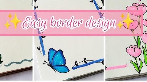 10 EASY BORDER DESIGNS/PROJECT WORK DESIGNS/CORNER AND SIDE BORDERDESIGN #assignment #frontpage #art