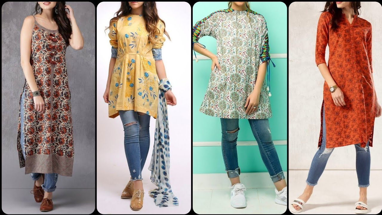 How to Style Kurti with Jeans || Latest Kurti-Jeans 2020 - YouTube