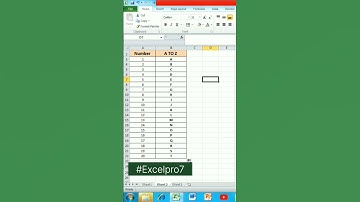 Excel tip || How to write A to Z Character? || #shorts #excel